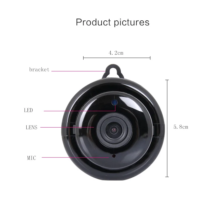 V380 мини Wifi Беспроводная камера 1080P HD IP безопасности IR ночного видения CCTV Детский