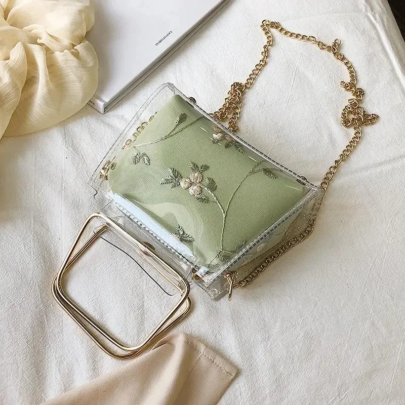 

2021 NEW Vintage Summer Flowers Women's Handbags Purses Bag Bags 120cm Chain Strap Women Shoulder Crossbody Bag