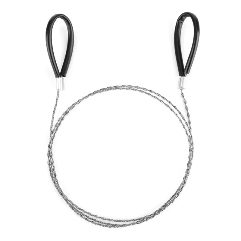 

74cm Length Steel Metal Manual Chain Saw Wire Saw Scroll Outdoor Emergency Travel Outdoor Camping Survival Tools P82C