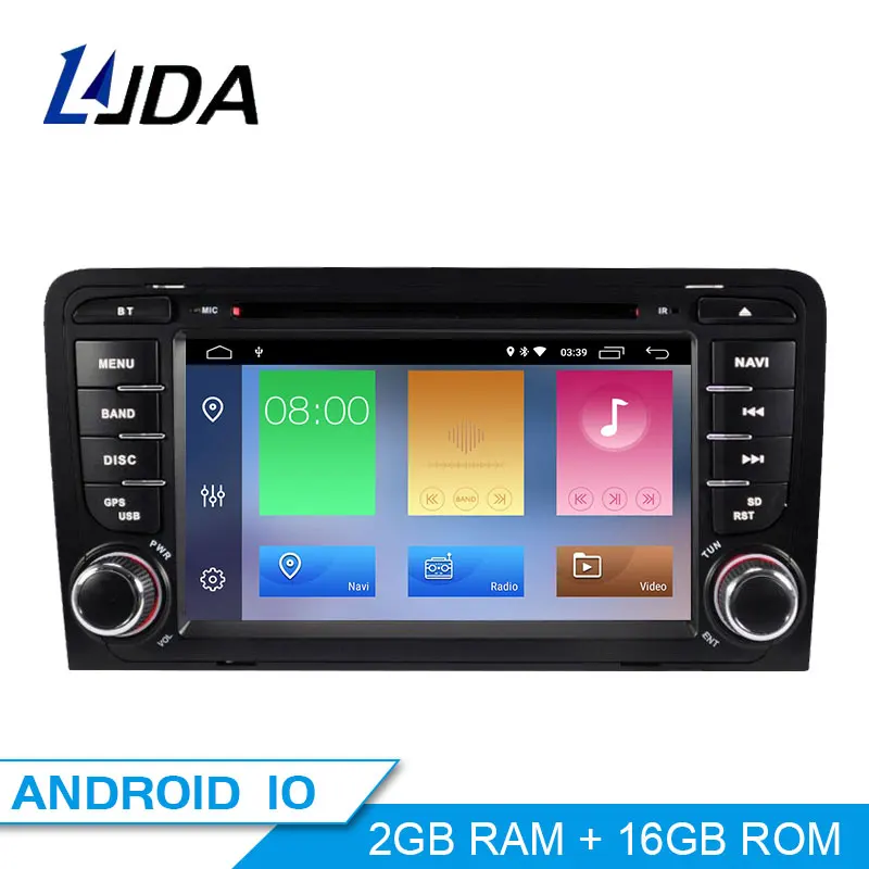 Автомобильный DVD-плеер LJDA Android 10 0 для AUDI A3 2003-2012 мультимедиа GPS стерео 2 Din радио Wi-Fi