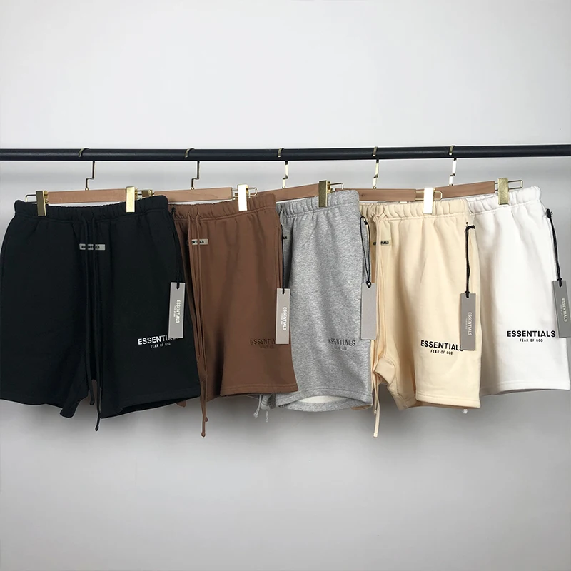 

fog essentials Shorts 100% 1:1 sweatshorts kanye west jerry lorenzo ovesized shortpants hip hop cotton hoodie pants