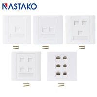 nastako 86 type computer socket panel cat5e network module rj45 cable interface outlet wall switch
