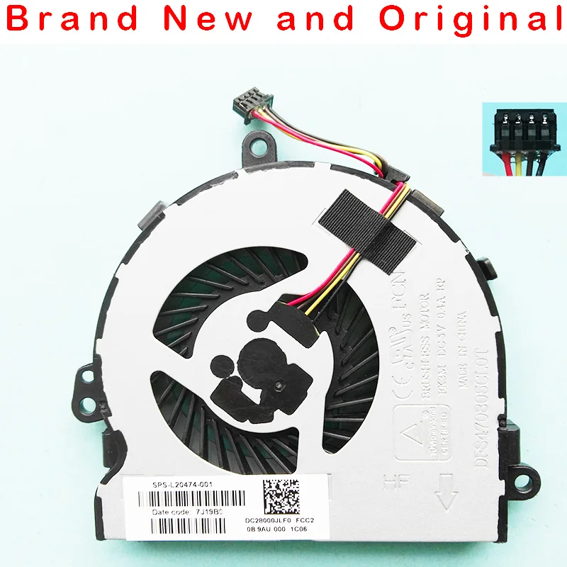 Новый кулер для охлаждения процессора ноутбука HP 15-DB 15-DB0011DX 15-DB0011WM Φ dc 5v 0.4a ep fcc2
