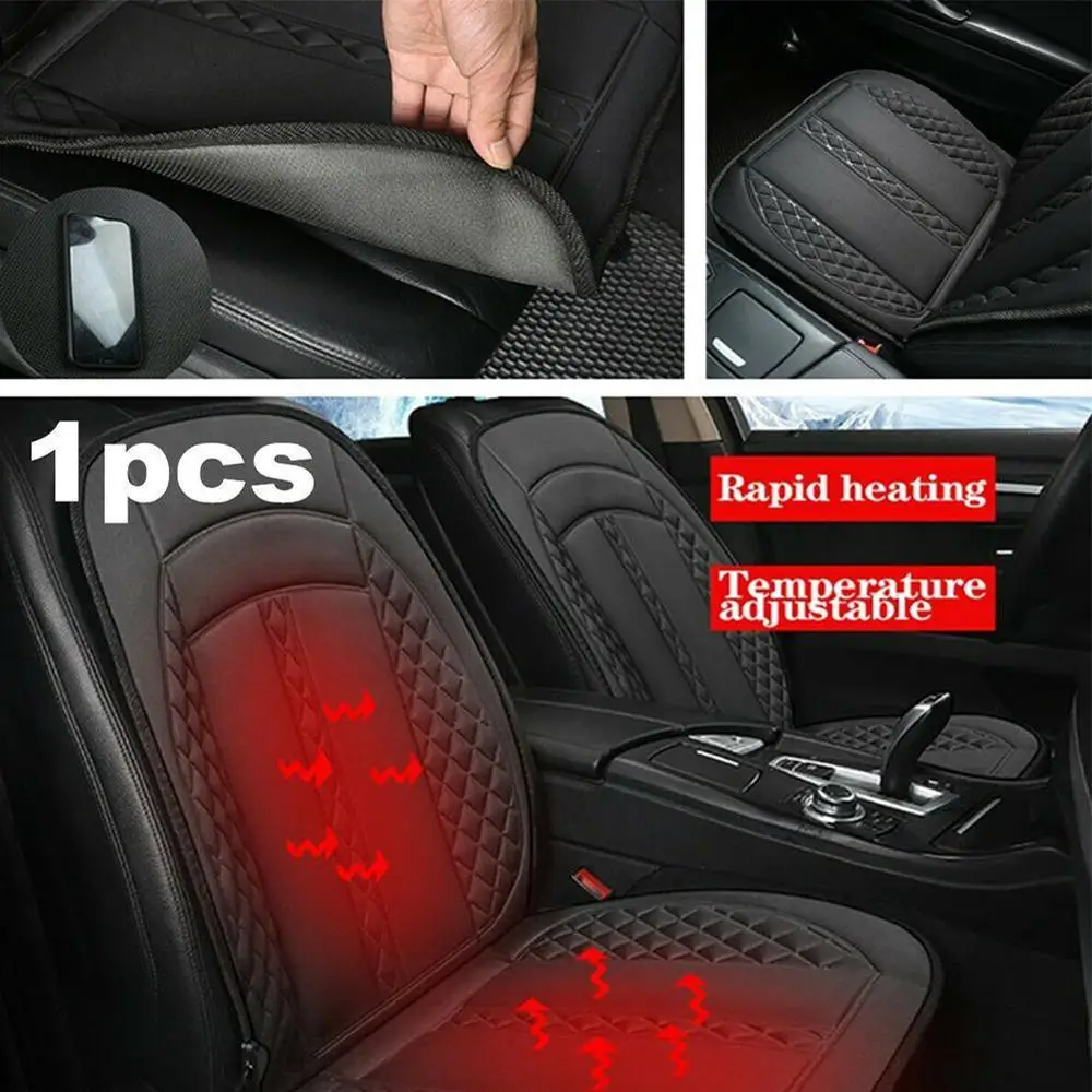 Новый 12V Подогрев анти-скольжение Регулируемый Чехол подушки сиденья автомобиля