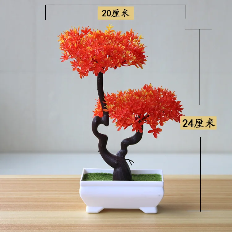 

Wedding Decoration Red Artificial Plants Pine Tree Persian Grass Ball Eucalyptus Flower Bonsai Tree Garden Decoration Outdoor