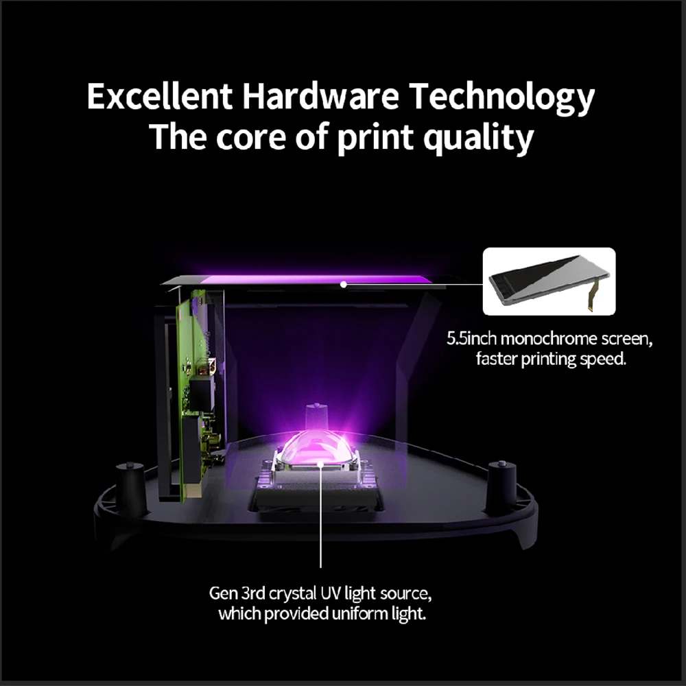 NOVA3D 2021 новейший ELFIN3 моно 3D принтер 5 &quotLCD Монохромный экран SLA печать приложение