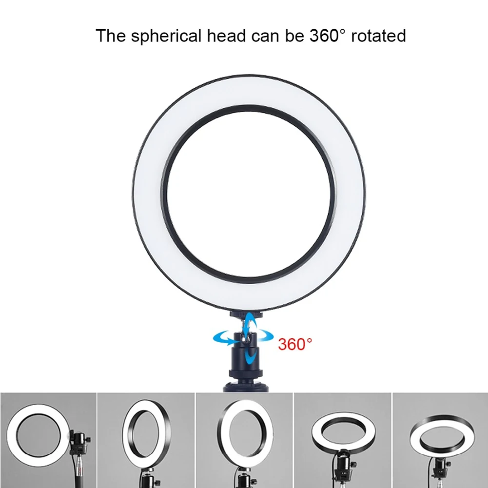 Светильник для фотосъемки с настольным/штативом круглая Светодиодная лампа
