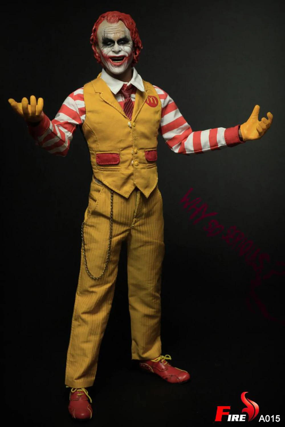 

In stock FIRE 1/6 A015 Bat Clown JOKER Double Head Clothes Collectible Action Figure full set doll model for collection
