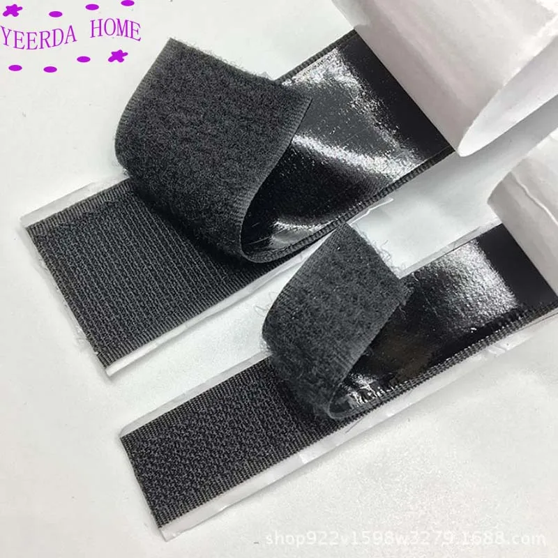 2 рулона 25 метров черно-белая лента для крепления крючков и петель Волшебная