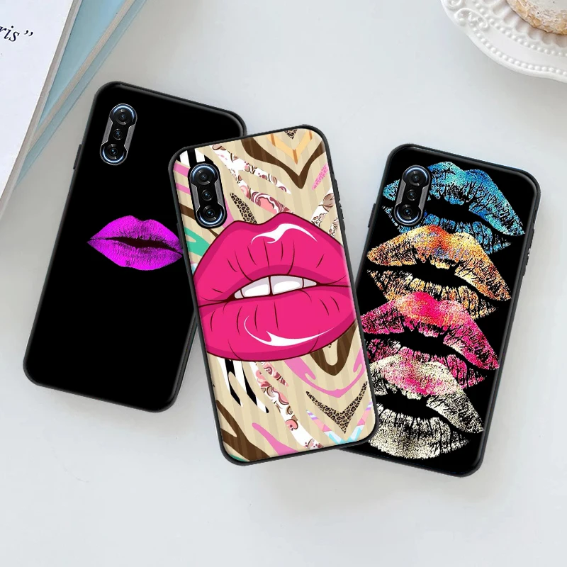 

Sexy Lips Phone Case For Xiaomi POCO M3 X3 Pro X3 GT NFC F3 GT Painted Funda Coque Carcasa Cases Back Cover Soft TPU Painted