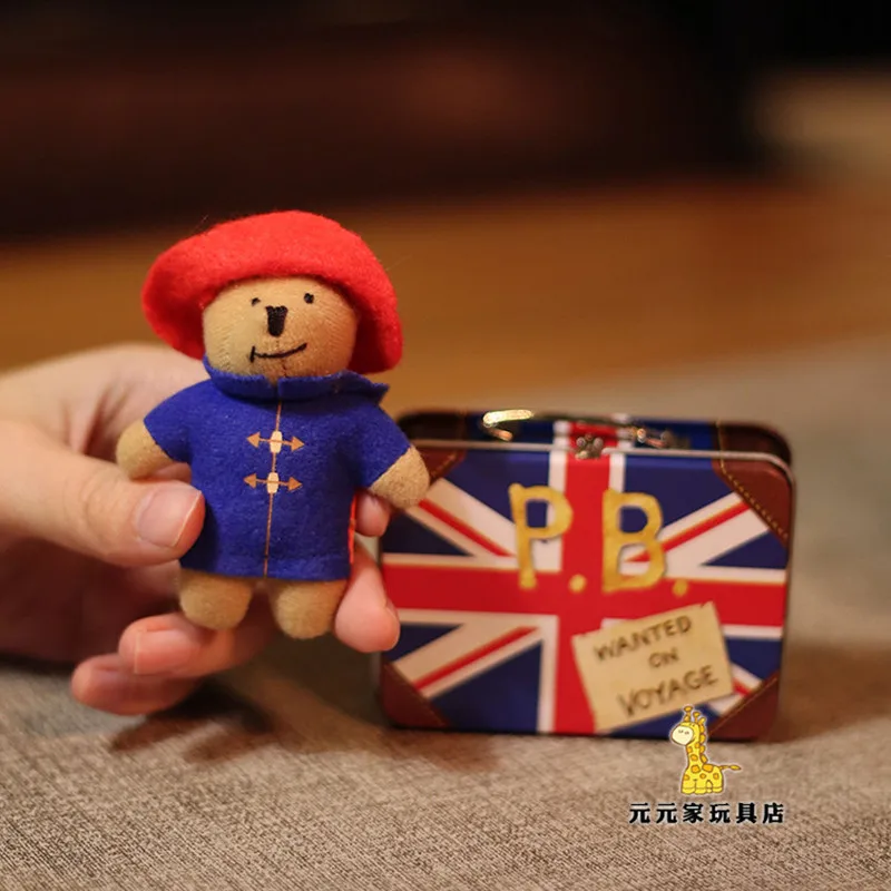 1 unidad de 8cm de embalaje de caja de hierro, Peque&ntilde;o Oso de Paddington de Londres, se puede utilizar como regalo de fiesta-4