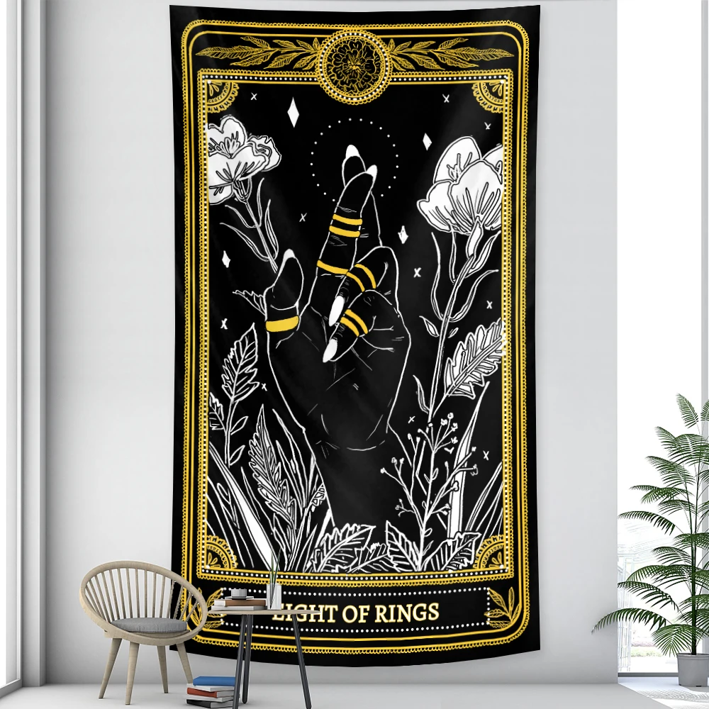 Tarot witchcraft psychedelic scene home art decorative tapestry Hippie Bohemian Datura sheet sofa blanket | Дом и сад