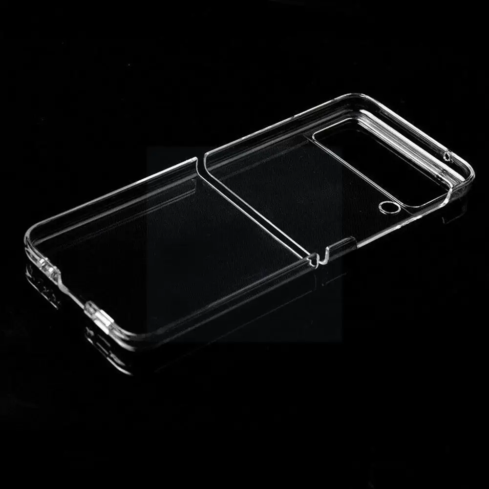 

Glossy Transparent Phone Cases For Z Flip3 5G Fold2 Protective Ultra-Thin Clear Back Cover PC High Permeability Sleeve V0M3