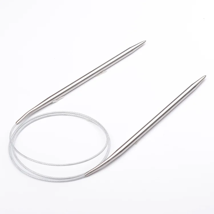 60cm Stainless Steel Circular Knitting Needles Weaving Sweater Scarf Yarn Extended Crochet Ring Sewing Needlework Tools | Дом и сад