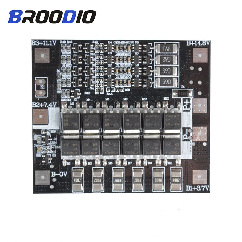2S 3S 4S BMS 15A 20A 40A 50A 3 7 V 18650 Защитная плата литий ионной литиевой батареи Circuit PCB Module с