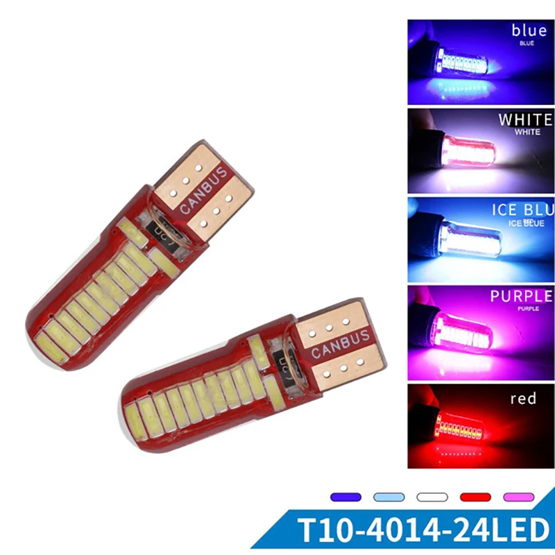 5x T10 W5W 194 4014 24 SMD Кремниевая Светодиодная лампа s Автомобильная CAN шина без ошибок