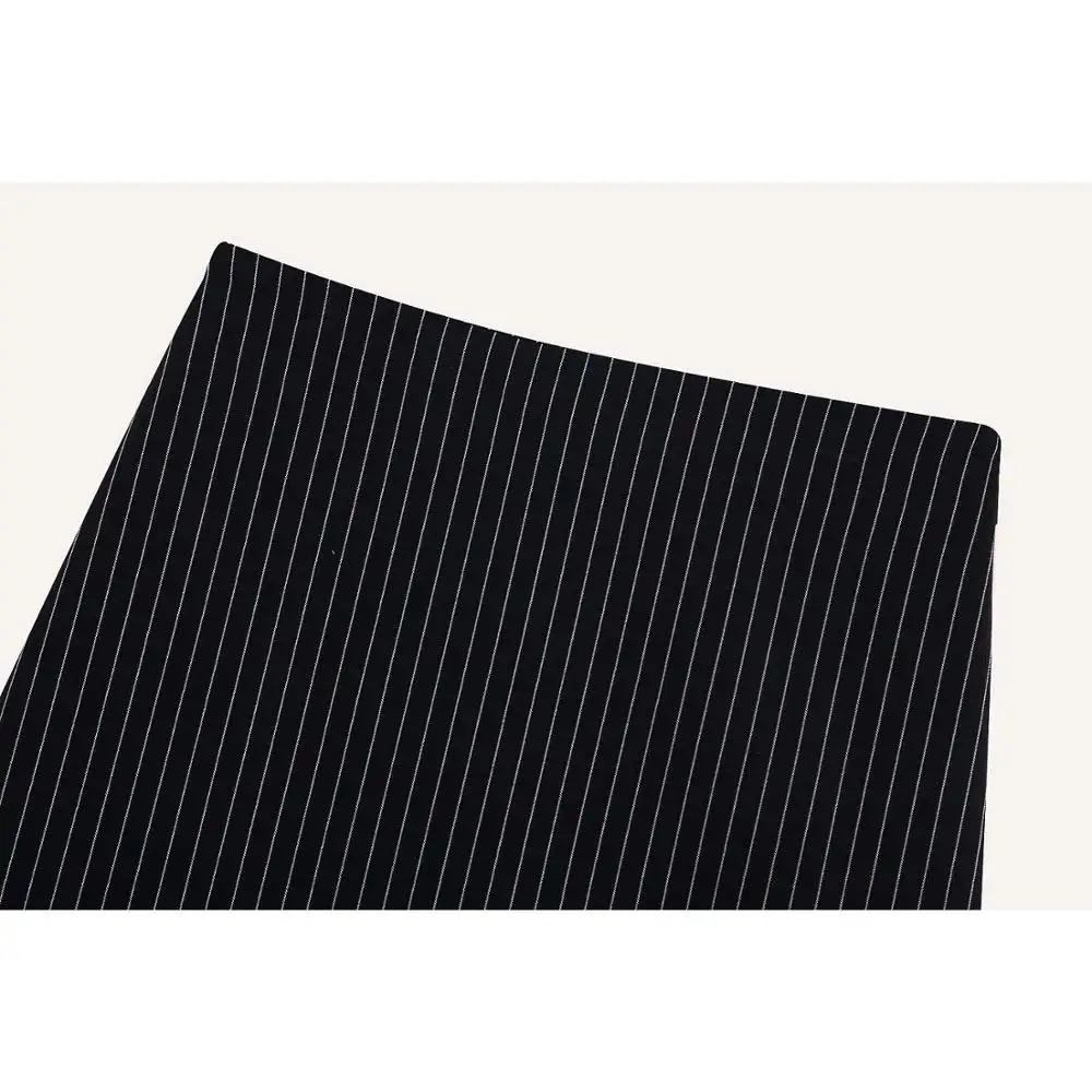 Модная женская юбка в полоску с рисунком, на молнии, с талией, трапециевидной формы, до колена, Женская офисная юбка, saraing