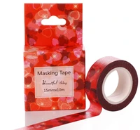 romantic love heart tape beautiful diy masking tape sticker cartoon animal sticker colorful floral masking tape
