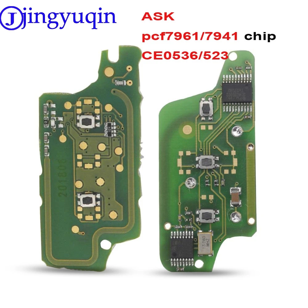 Jingyuqin 10p Пульт дистанционного управления ASK/FSK ключ плата для Peugeot 207 307 308 407 607 807 Citroen