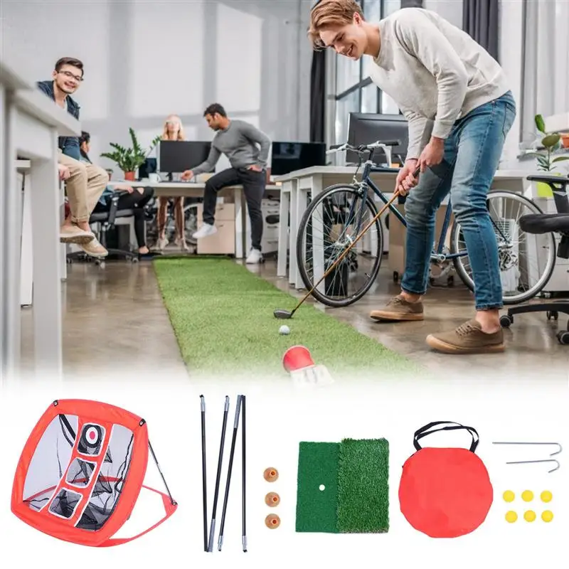 Satin Al Golf Eğitim Salıncak Seti Golf Pratik Net Eğitim Salıncak Mat Açık Yonga Sahası Kafesleri Paspaslar Uygulama Net Golf Eğitim Yardımları