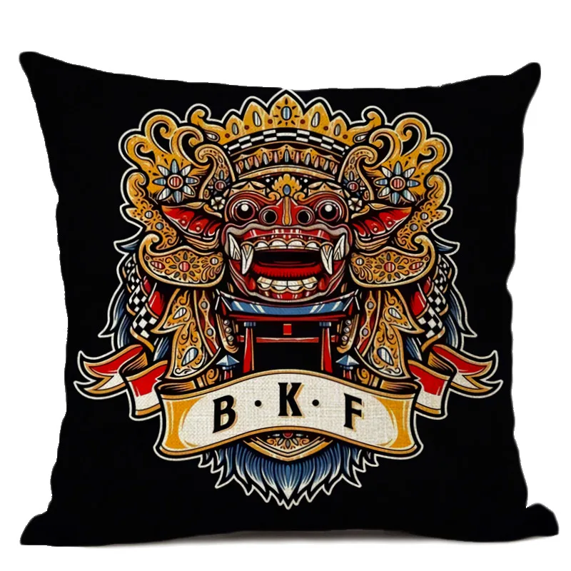 Национальные декоративные подушки льняные в индийском стиле наволочки для