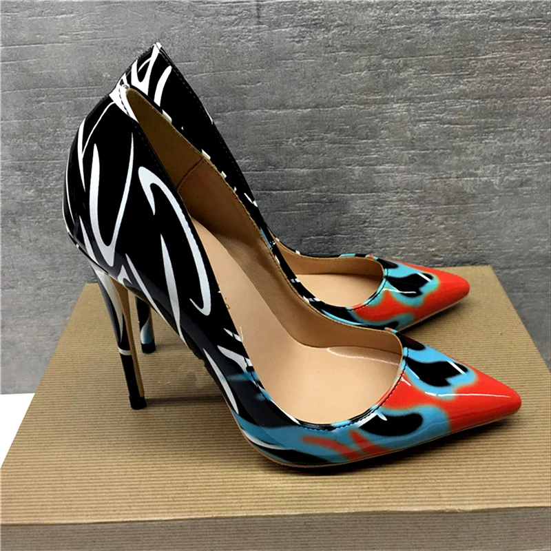 Женские туфли лодочки из лакированной кожи на высоком каблуке 12 см|Женские туфли|