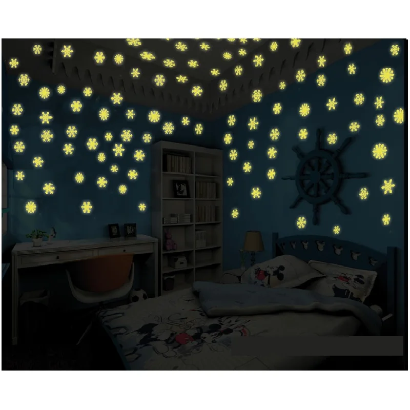 50 шт. наклейки на стену в виде снежинок|Наклейки стену| |