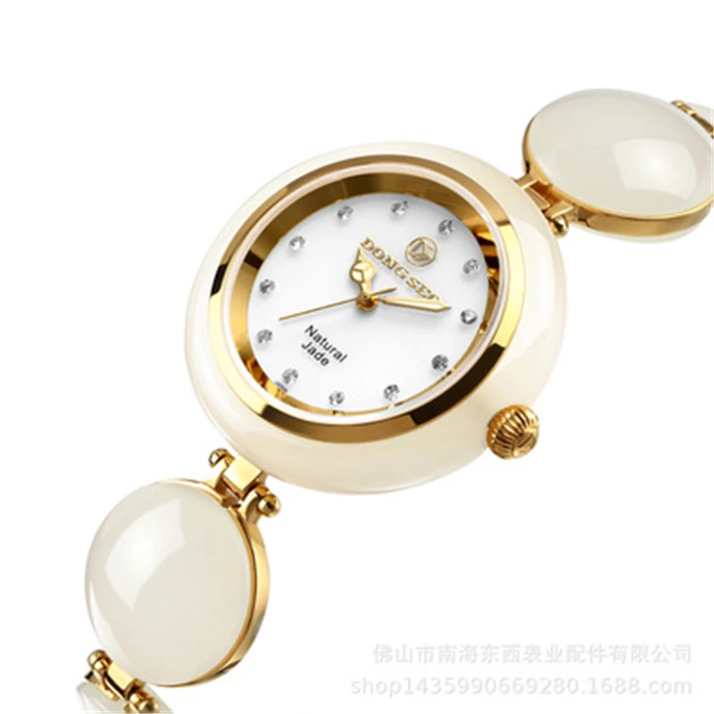 

100% Jade watch creative fashion quartz ladies Watch real natural jade unique high quality luxury trend popular gift Women clock