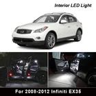 10 х белая светодиодная лампочка для внутреннего комплекта для 2008-2012 Infiniti EX35, освещение для номерного знака