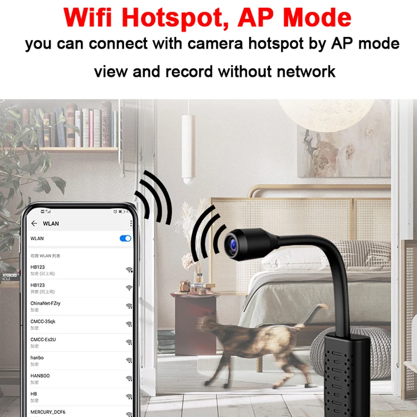Hebeiros HD 1080P Smart экшн камера с Wi Fi подключением USB видеонаблюдения IP Камера