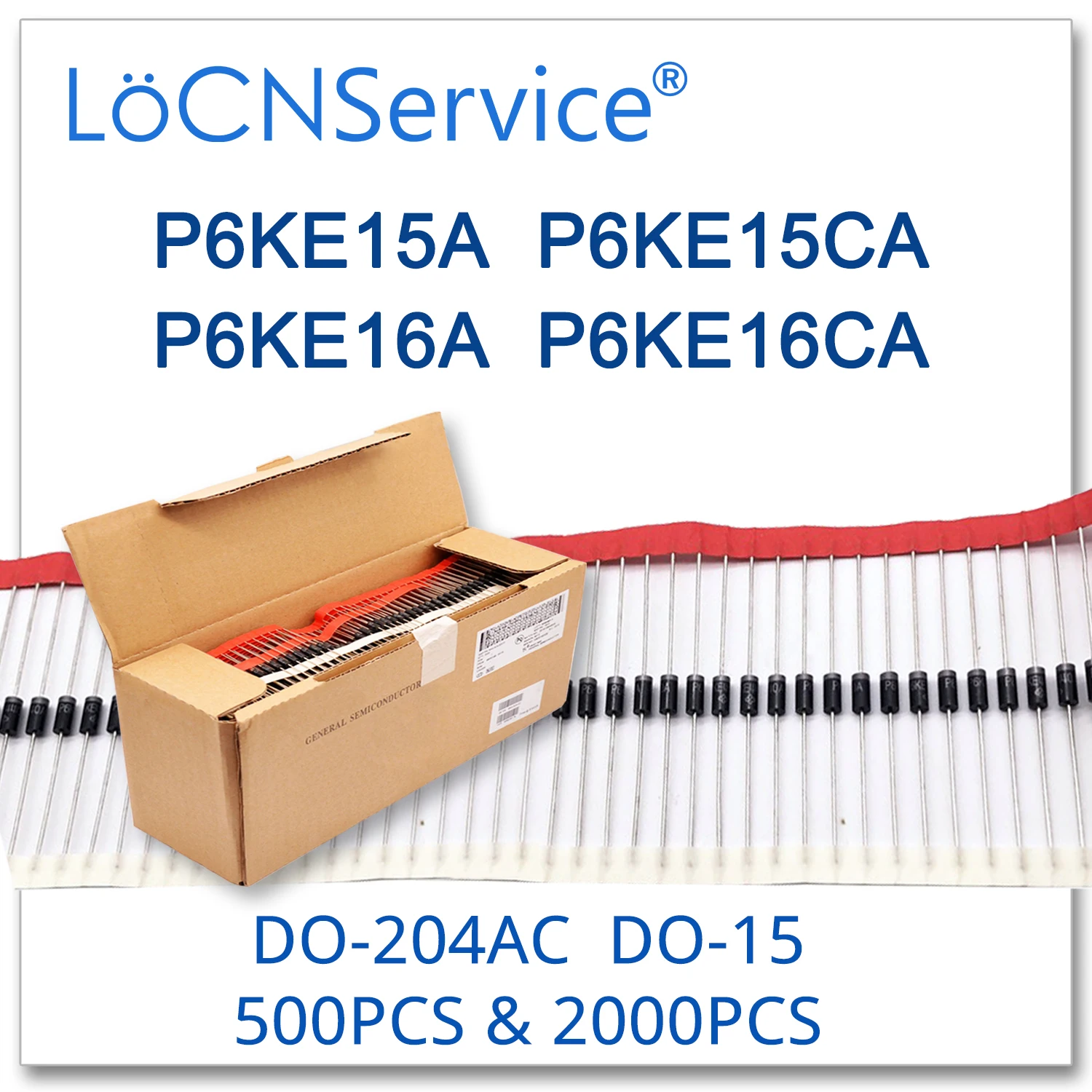 Locnсервис 500 шт. 2000 для телевизоров с диодом моделей P6KE15 P6KE15A P6KE15CA P6KE16 P6KE16A P6KE16CA
