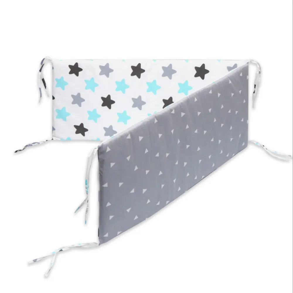 

Бампер для детской кроватки l-образная Съемная застежка-молния с хлопковой подкладкой для детской кроватки Защитная крышка набор линия защ...
