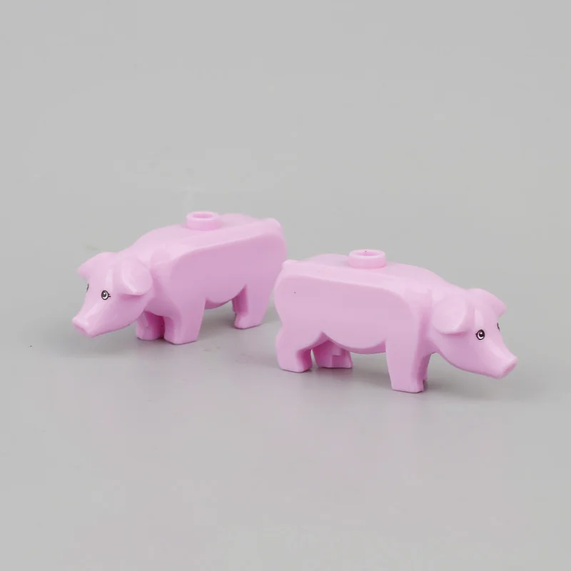 MOC ферма милые строительные блоки животных город DIY Мини свиньи фигурки