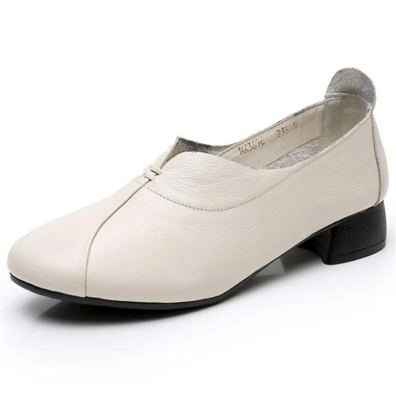 

Лидер продаж 2020 г. Новые весенние туфли из мягкой воловьей кожи Модная женская обувь кожаная обувь на низком каблуке Элегантная удобная пов...