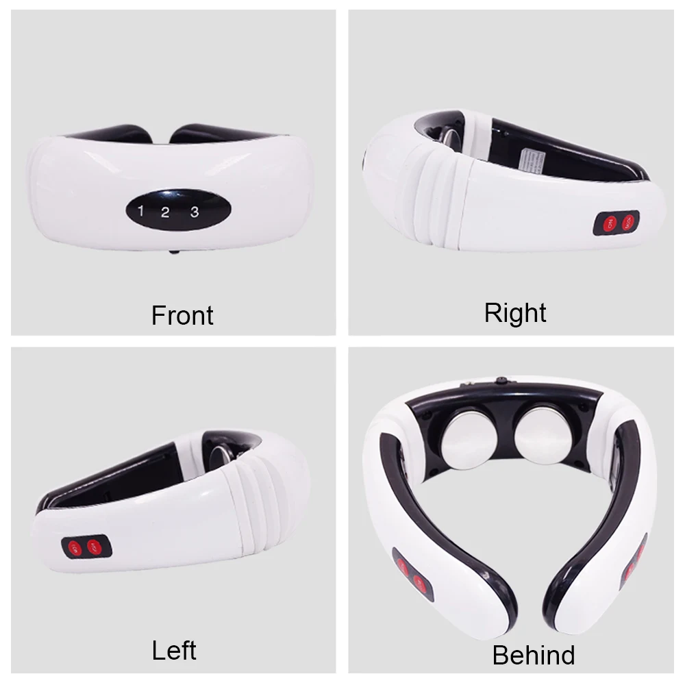 

Electric Neck Massager,Electric Neck Massager & Pulse Back 6 Modes Power Control Far Infrared Heating Pain Relief Tool