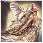 Алмазная живопись Фэнтезийный Ангел 5d сделай сам, полная картина, абстрактная сова, красота, перо, алмазная вышивка мозаичная алмазная живопись stitch