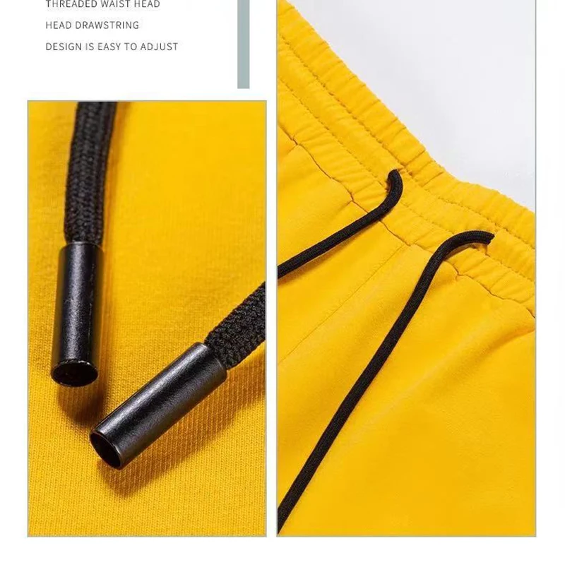 

2021 new men's trousers and feet autumn solid color casual sports pants