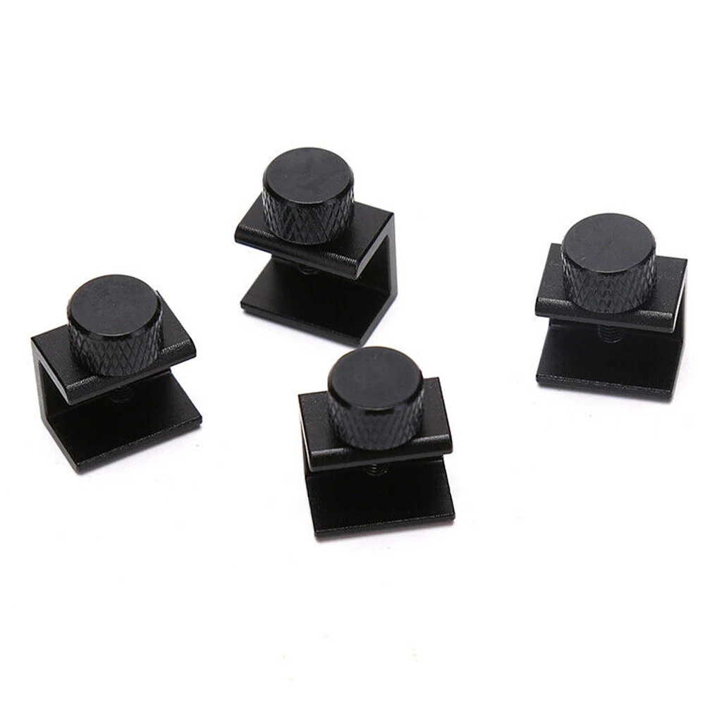 4 шт. Регулируемый стеклянный зажим для подогрева кровати из алюминиевого сплава