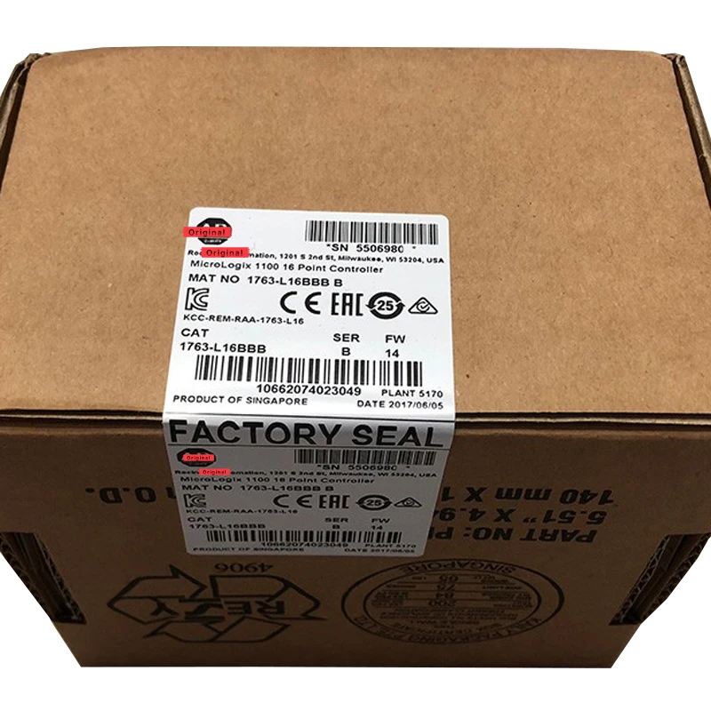 

Brand New Original 1763-L16BBB PLC 24VDC MicroLogix 1100 Controller