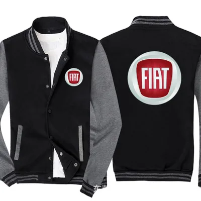 

2020 NEW Fashion Men Baseball Jacket for Fiat Logo Sportswear Casual Sweatshirt Hip Hop Harajuku Unisex Uniform 3 Colors