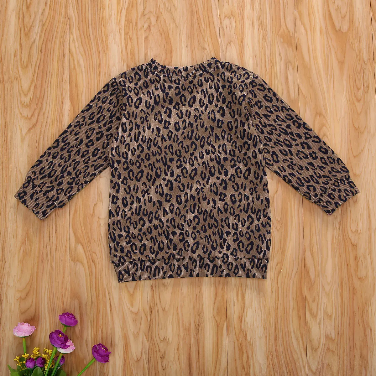 

Autumn Kid Baby Girl Clothes 2T-7T Leopard Sweatshirts Tops Long Sleeves Printed Pullover Loose Elastic Breathable Clothes