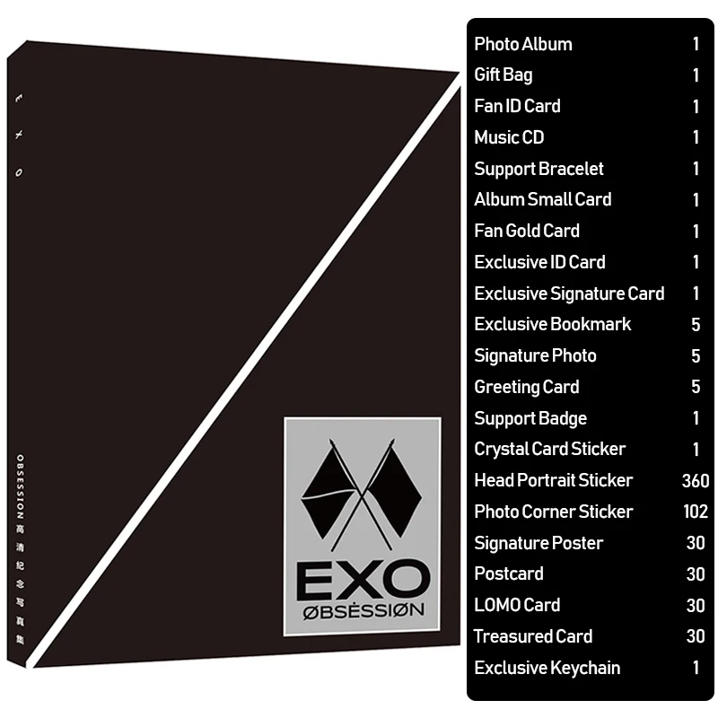 A-1 Kpop EXO 6-й альбом Набор фотоальбомов Подарочный пакет K-pop Фотокнига плакат BAEKHYUN KAI CHEN CHANYEOL SEHUN SUHO подарки для фанатов - Цвет: A-1