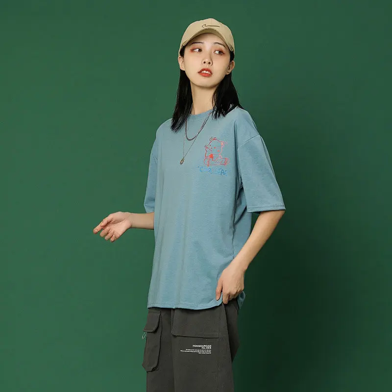 

Women's Summer Casual T-Shirts 2021 New O-Neck Short Sleeve Cute Cartoon T-Shirt for Girls Students Lady inf Style Tops Tees