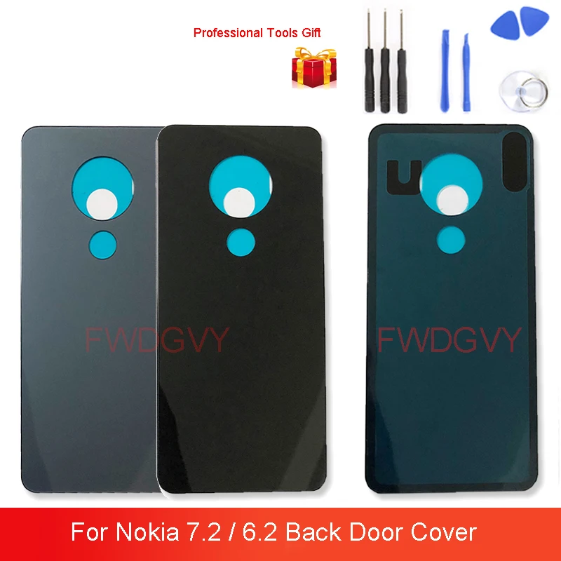 Оригинальное новое заднее стекло Панель для Nokia 6 2 7 Батарея сзади Корпус двери