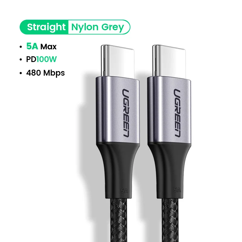 Ugreen usb type C-USB C кабель для samsung Galaxy S9 PD 60 Вт быстрое зарядное устройство кабель для Macbook поддержка Quick Charge4.0 USB шнур - Цвет: 5A PD Cable