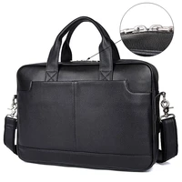luufan genuine leather business briefcase 15 6 laptop bag cowhide male retro fashion crossbody bags cow leather travel men bag