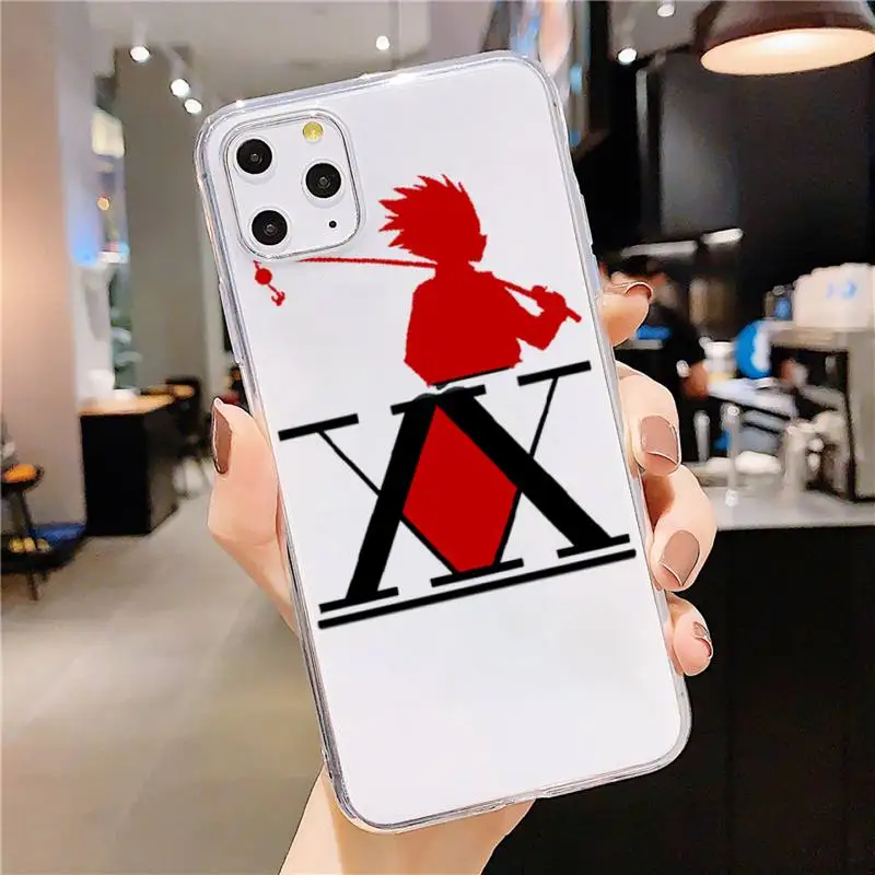 

Hunter X hunter Phone Case Transparent for iPhone 11 12 8 7 Plus X XR mini pro XS MAX