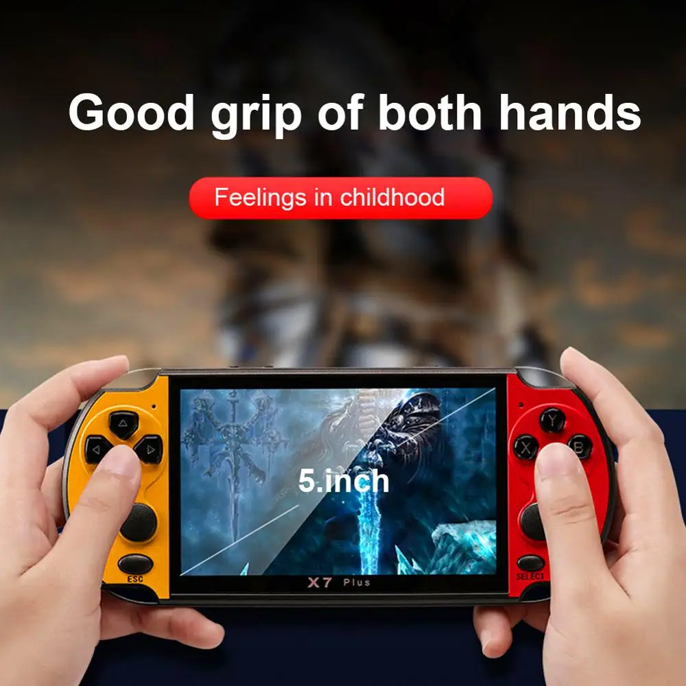 New Drop shipping Dual Joystick 5.1inch X7 PLUS Handheld Game Players 8GB Memory MP5 Video Console 500 Kinds Multimedia classic Games |