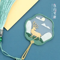 diy embroidery bookmark creative gift chinese style feature embroidered landscape plant bookmark giving embroidery guy