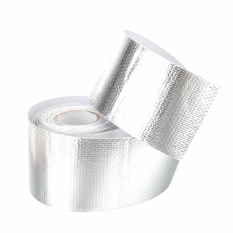 

5M*5cm Exhaust Pipe Insulation Tape 6 Zip Ties Aluminum Foil Titanium Heat Wrap 100% Brand New Accessories Durable